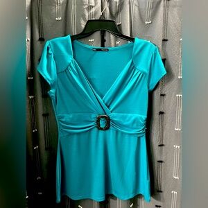 Turquoise business casual comfy blouse!